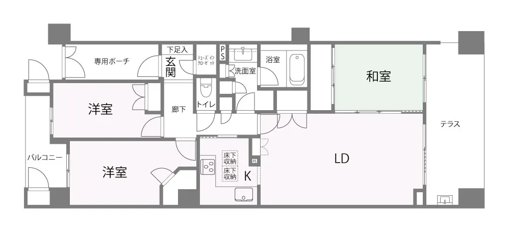 リノベーション前の間取り図
