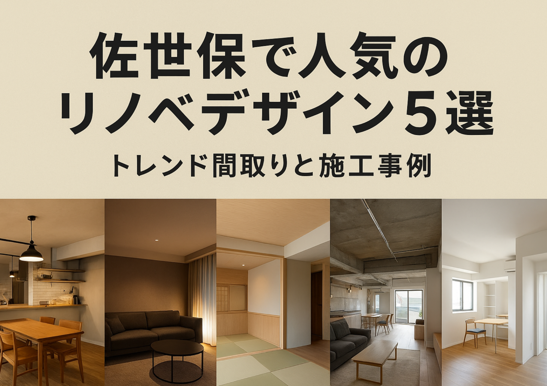 佐世保で人気のリノベデザイン5選｜トレンド間取りと施工事例