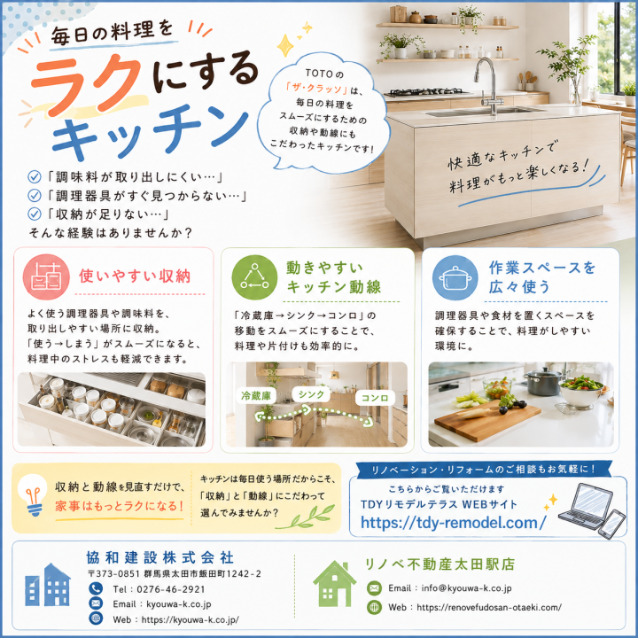 ～ 毎日の料理をラクにするキッチン ～