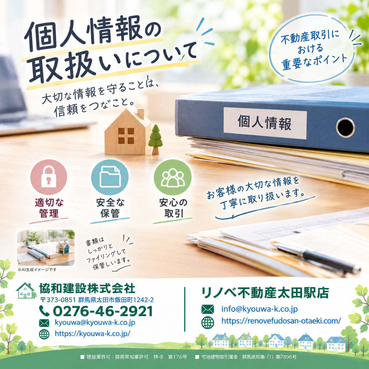 大切なお客様の個人情報を守るために