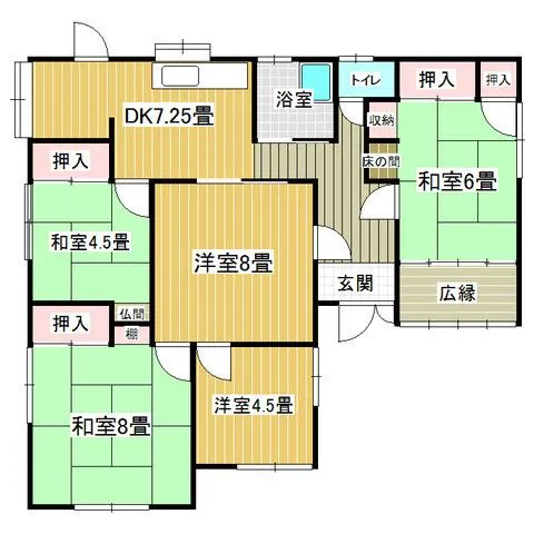 広々とした平屋の物件になります
