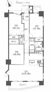 高層階の角部屋です！開放的な空間を是非見に来てください！