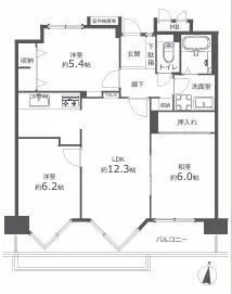 3LDKの間取りです。陽当りの良いリノベーションマンションです!