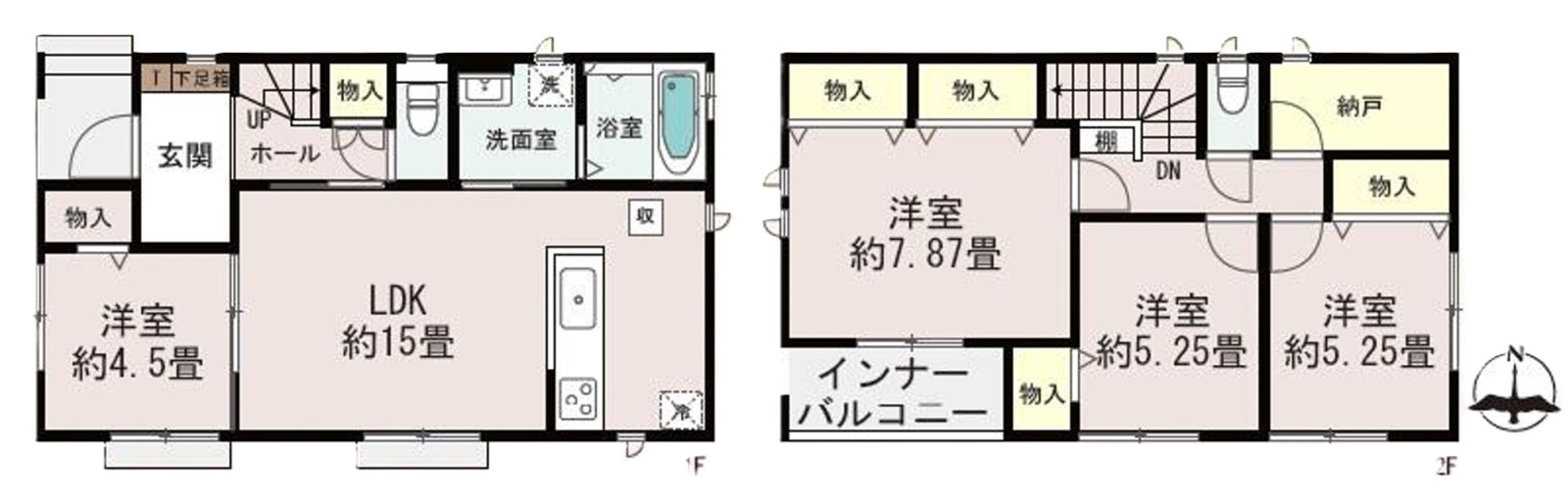 家事動線のよい間取りです。