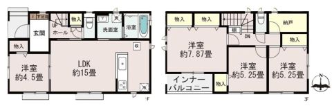 家事動線のよい間取りです。