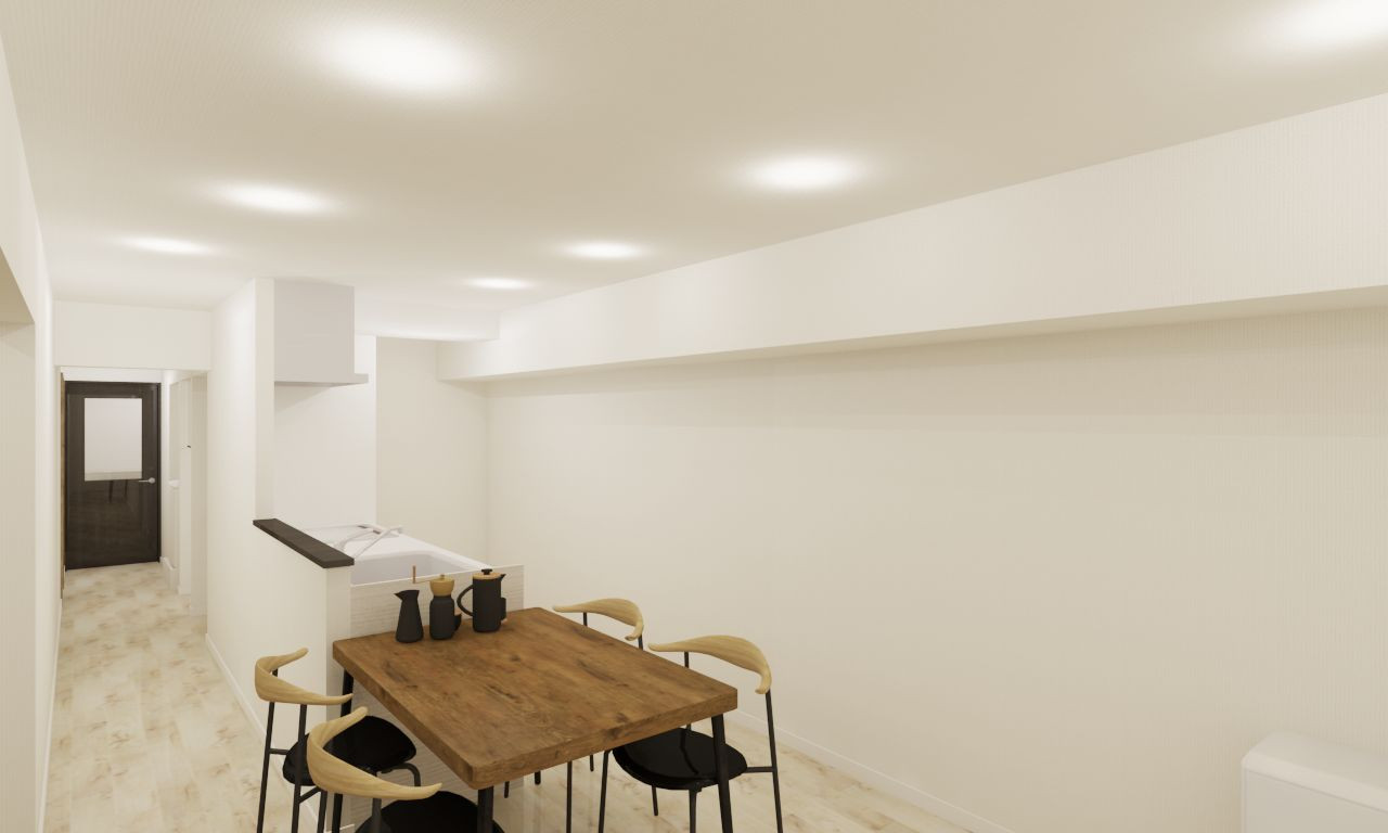 ダイニング　リノベーションイメージパース