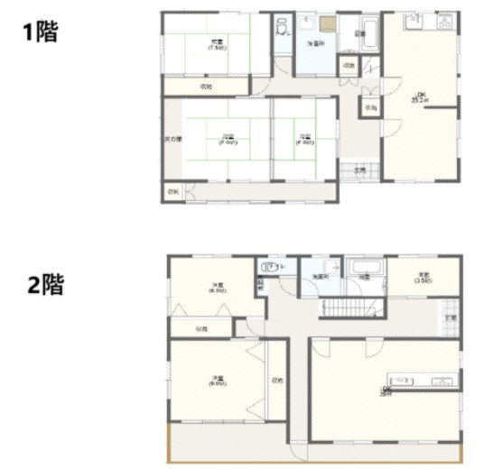 各階にLDK・浴室・玄関ドア付き