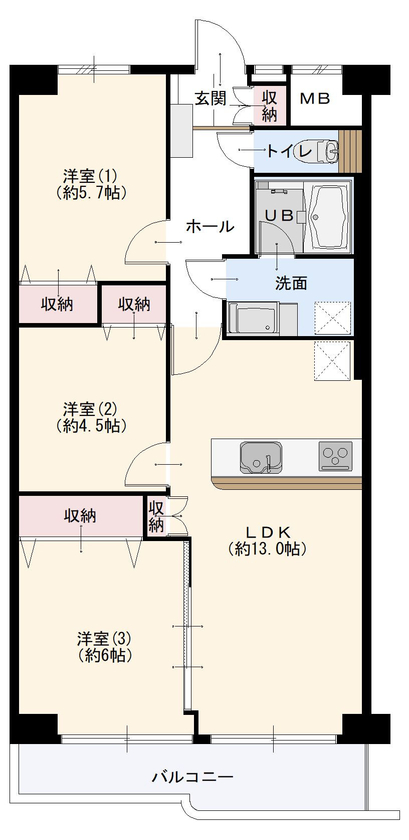 ３ＬＤＫ間取り図