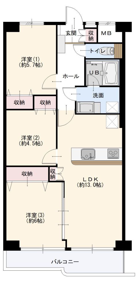 ３ＬＤＫ間取り図