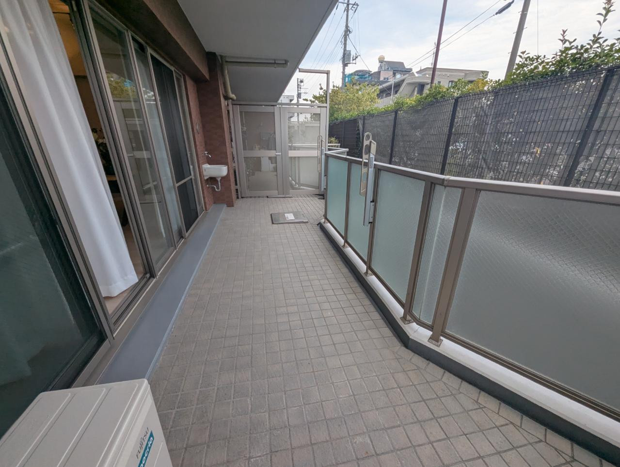 陽当たりが良いベランダです