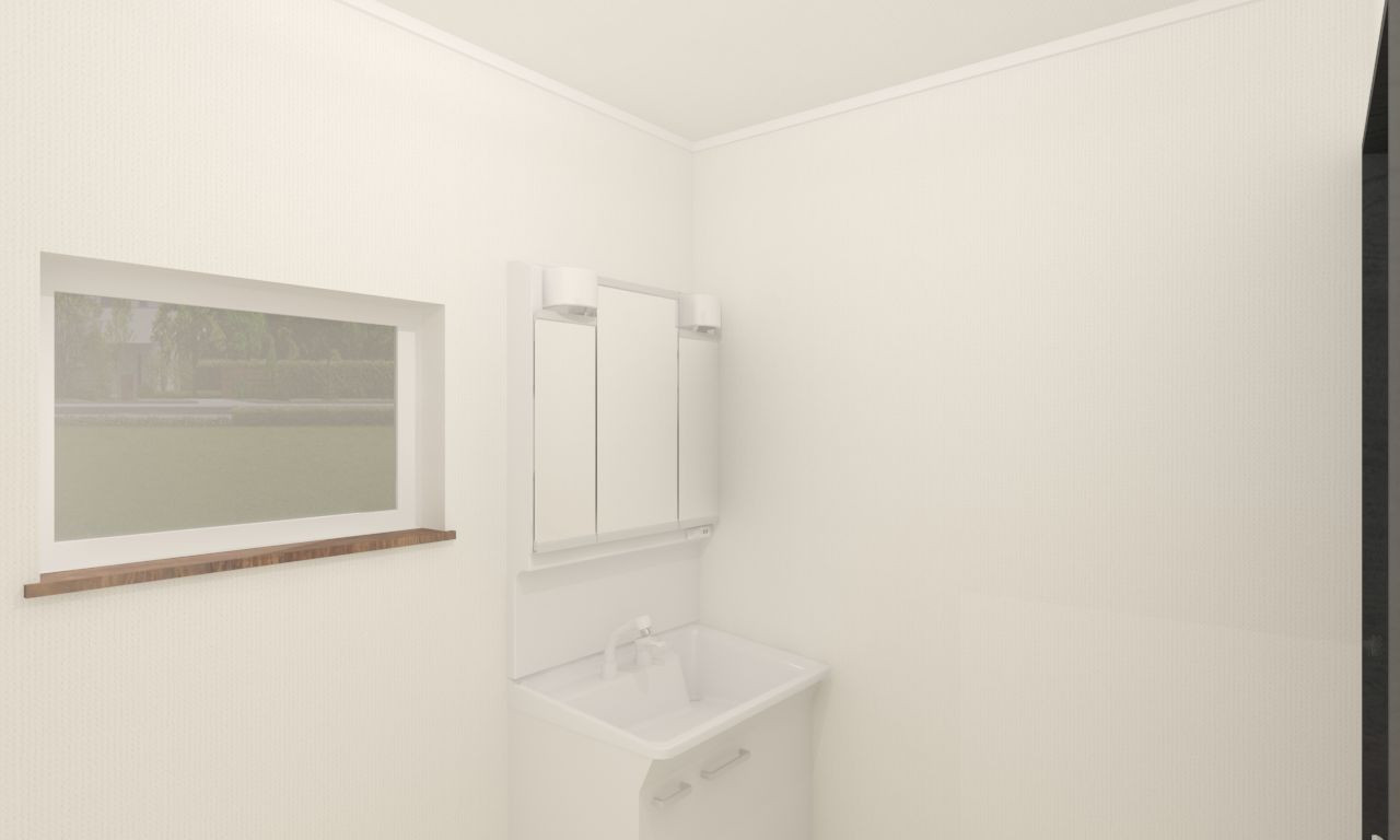 洗面脱衣室イメージパース