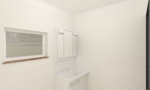 洗面脱衣室イメージパース