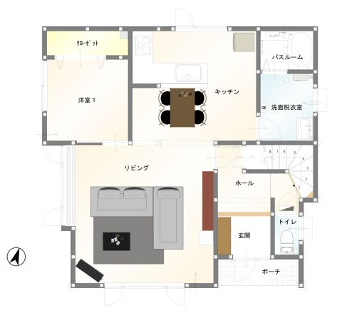 1階イメージパース