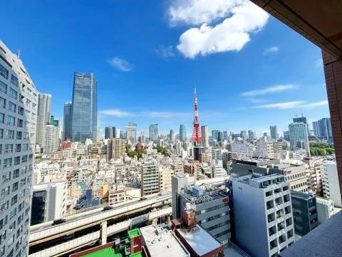 16階のお部屋で天候次第では東京タワーも望めます！