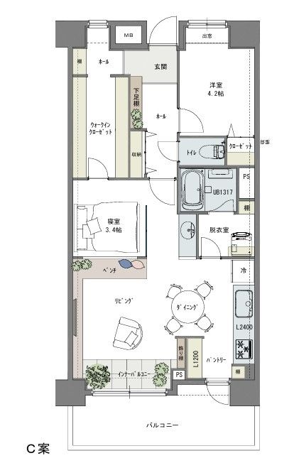 リノベーションＡ案（間取り変更）※掲載画像はリノベーション例となります。
