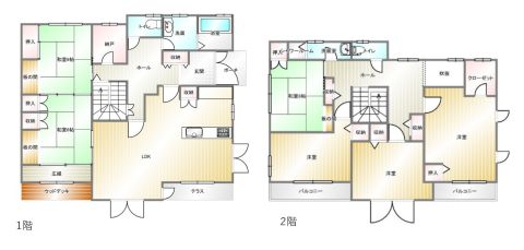 6LDKのゆとりある間取りで、家族みんながのびのびと過ごせる住まいです。
