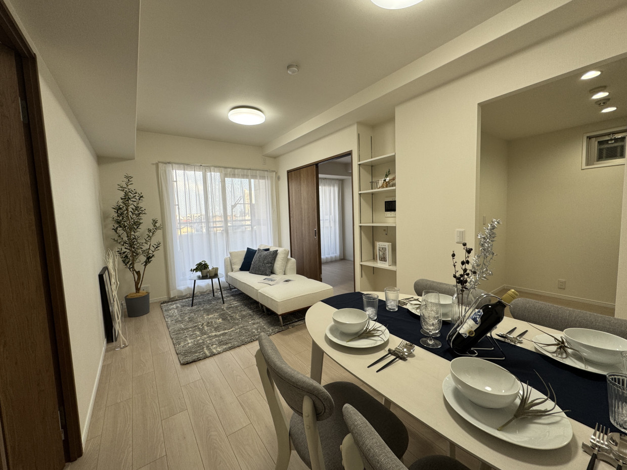 南側バルコニーに面したLDK♪