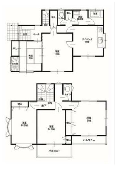 全室6帖以上、収納付きです。