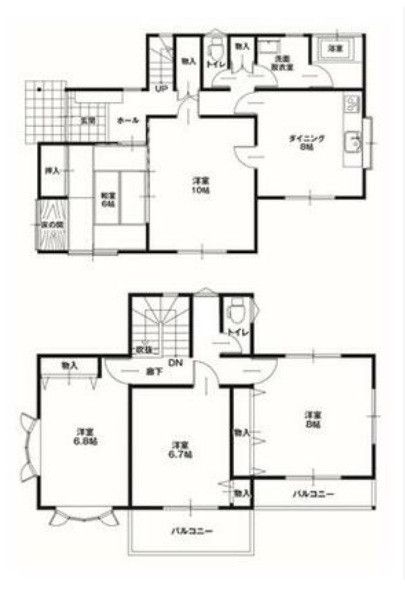 全室6帖以上、収納付きです。
