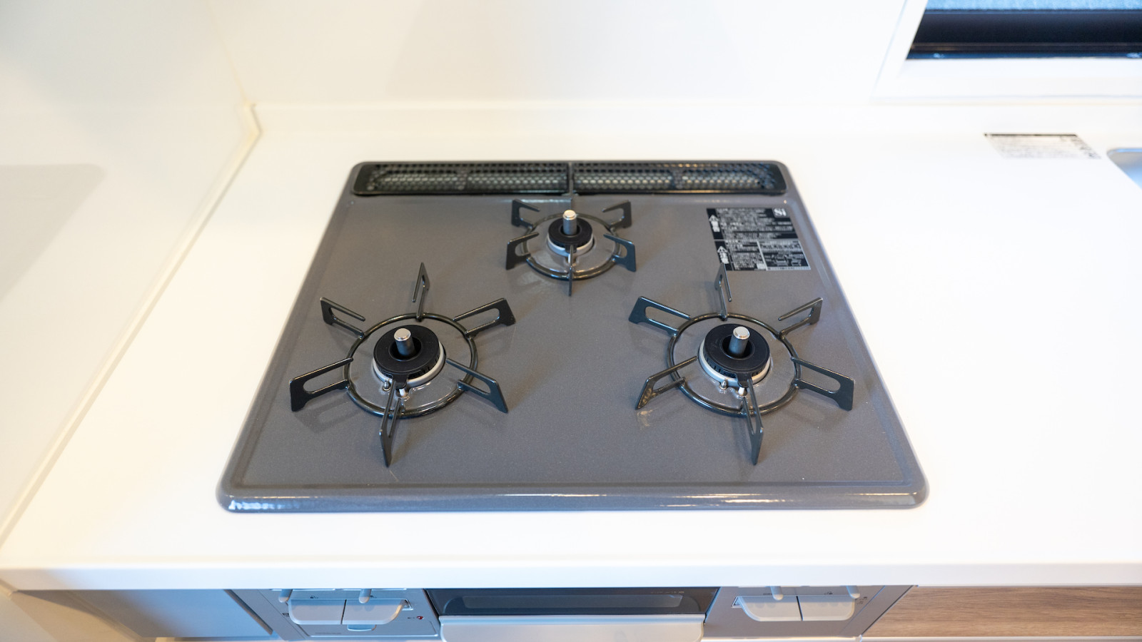 ガスの3口コンロです