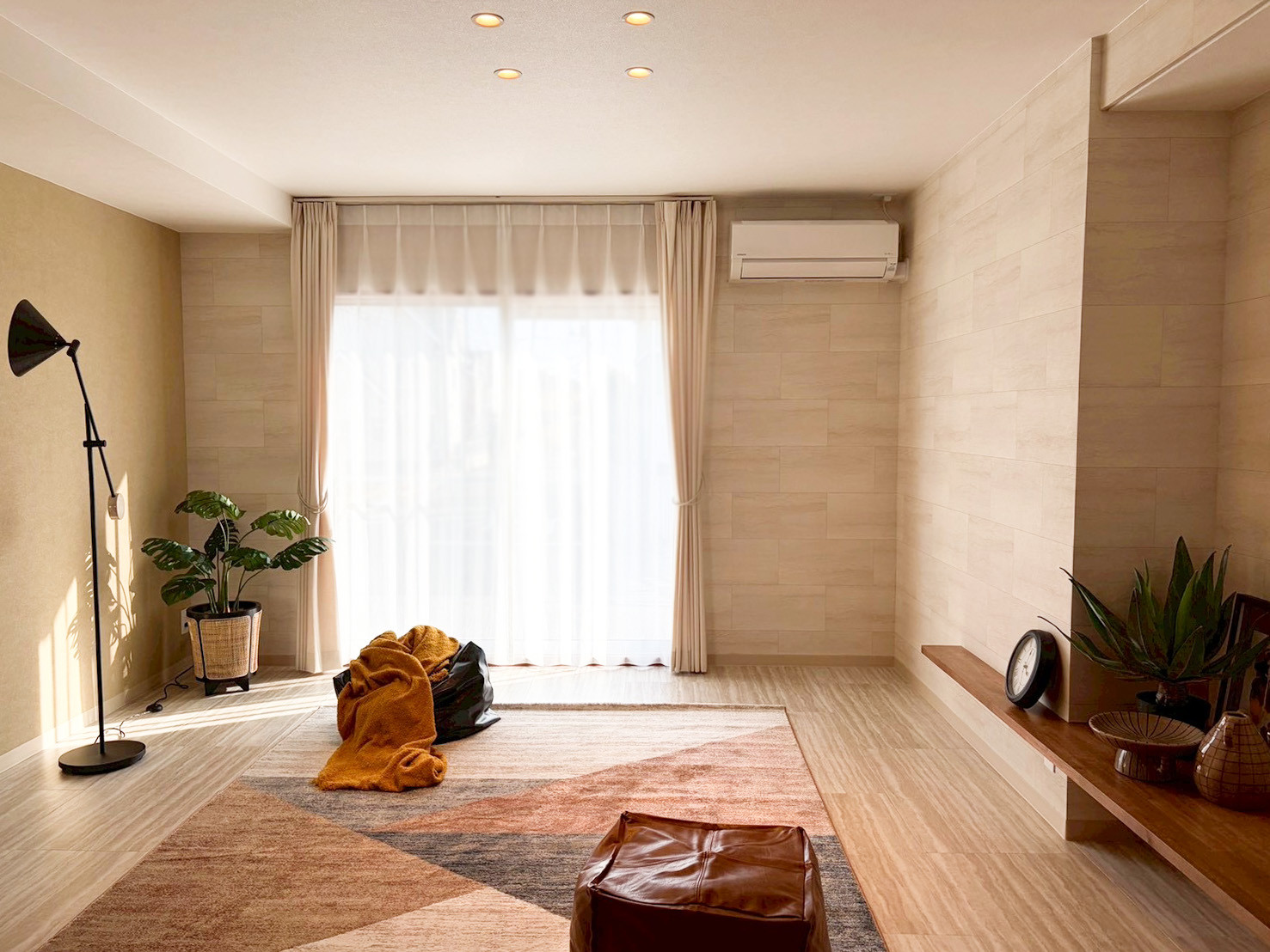 南向きの日当たりがいいリビング。