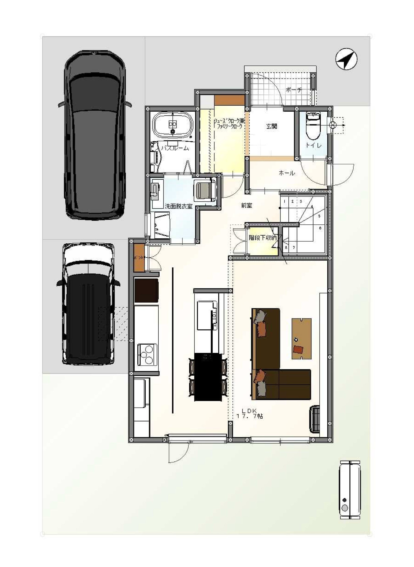 改修後1階平面図