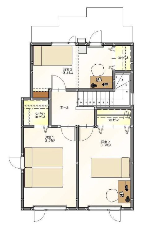 改修後2階平面図