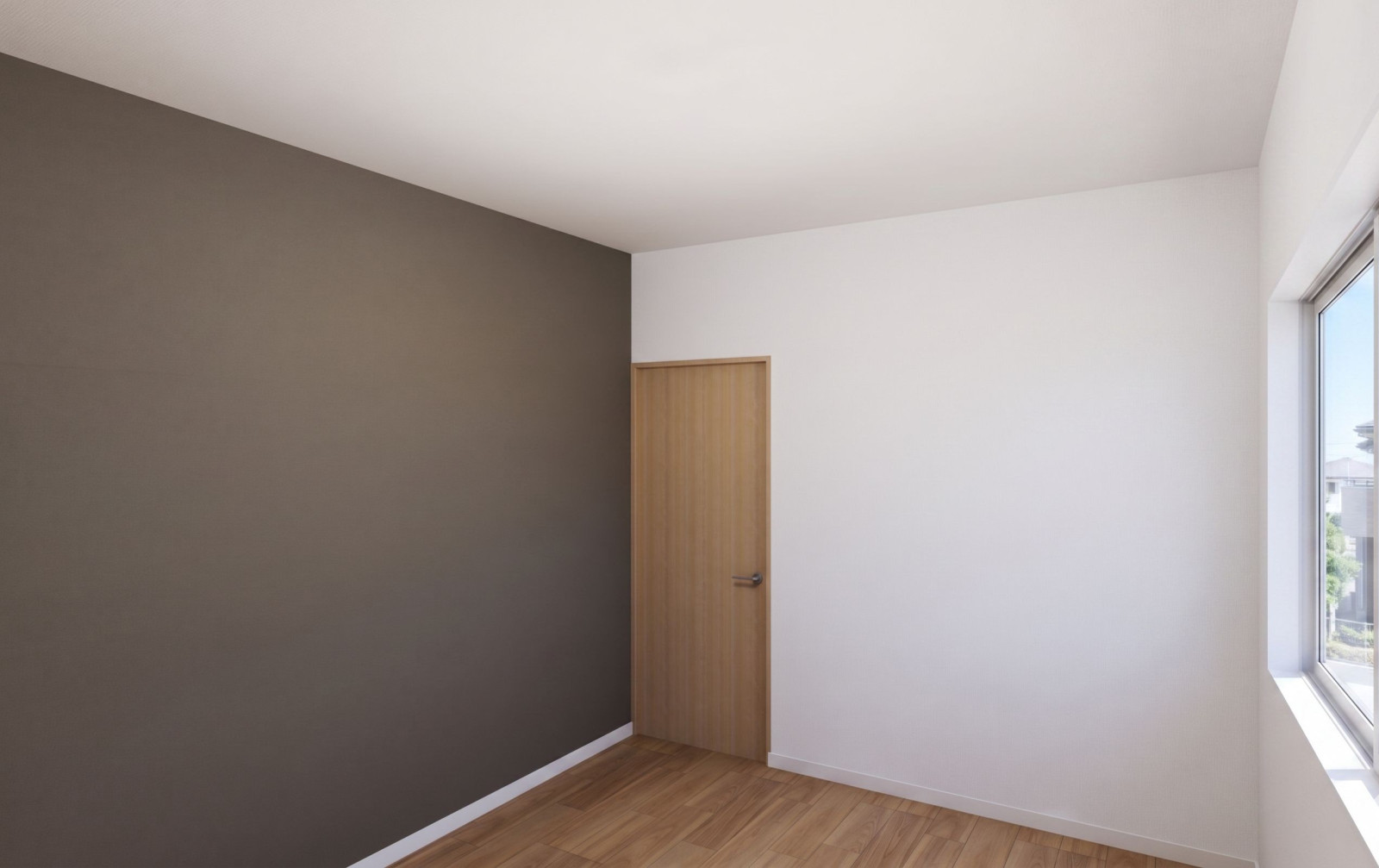 収納がないお部屋ですが、プラスオプションで収納を設けることも可能です！画像はイメージパースになります。