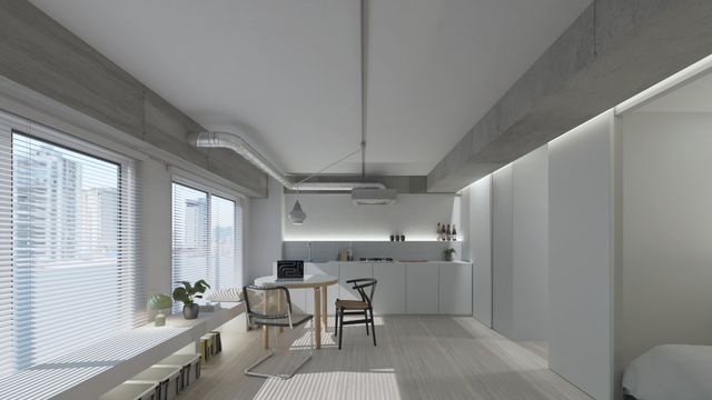 【LDK】約13.4帖※画像はPLAN1の完成予想図です。※物件価格とは別にリノベーション費用がかかります。※配置