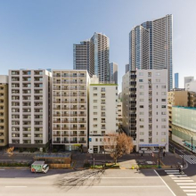 【眺望】前面の建物と距離があるので開放感があります。