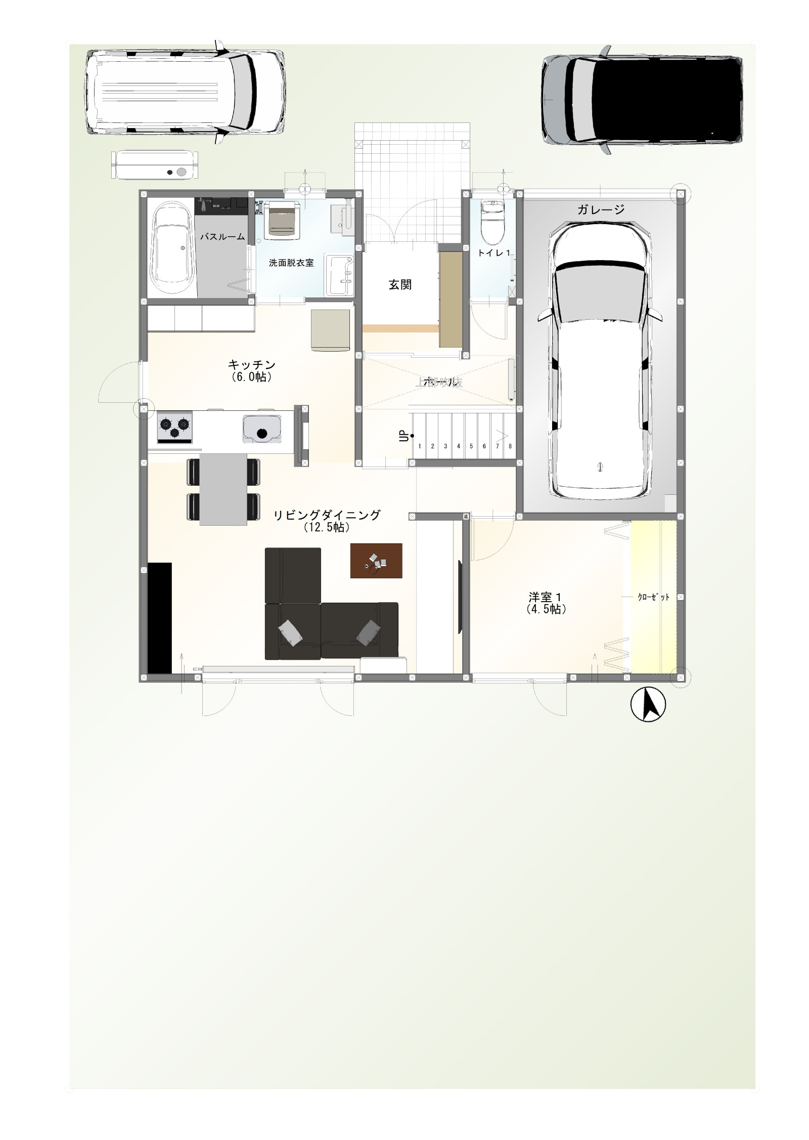 改修後1階平面図