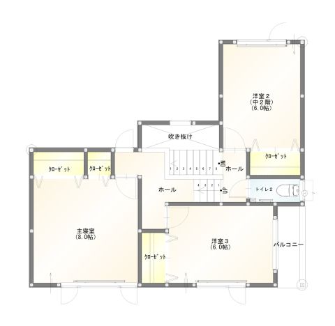 改修後2階平面図
