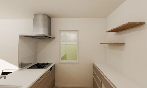 キッチン収納部イメージパース