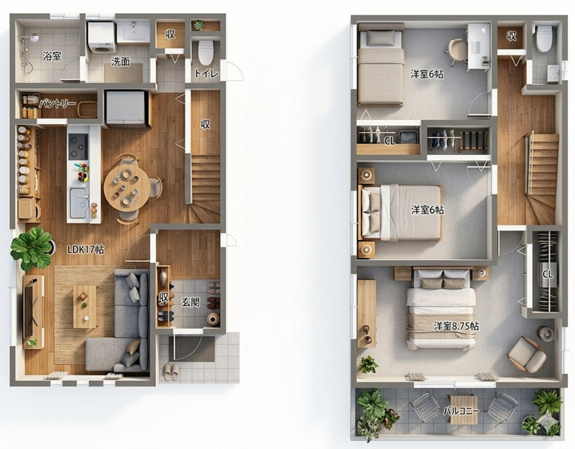 ※室内の家具配置はＡＩイメージ画像です。現況と異なる場合は現況を優先させていただきます。