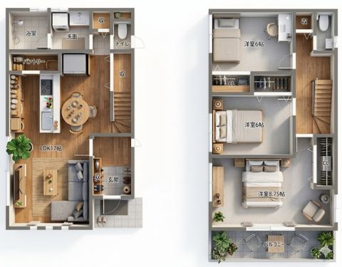 ※室内の家具配置はＡＩイメージ画像です。現況と異なる場合は現況を優先させていただきます。