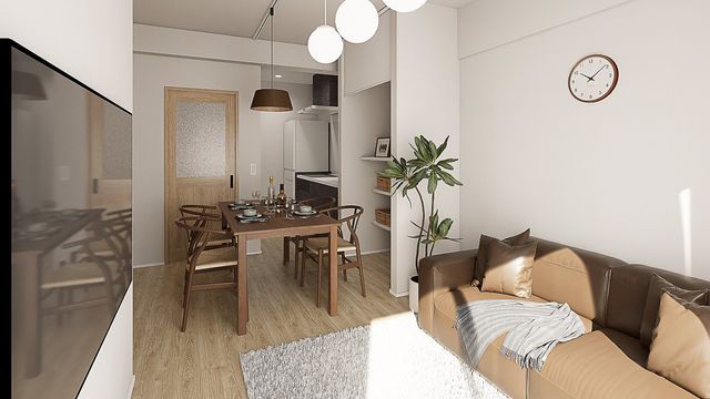 【LDK】約10.5帖※画像はPLAN-Bの完成予想図です。※物件価格とは別にリノベーション費用がかかります。※配置