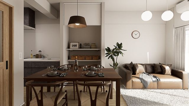 【LDK】約10.5帖※画像はPLAN-Bの完成予想図です。※物件価格とは別にリノベーション費用がかかります。※配置