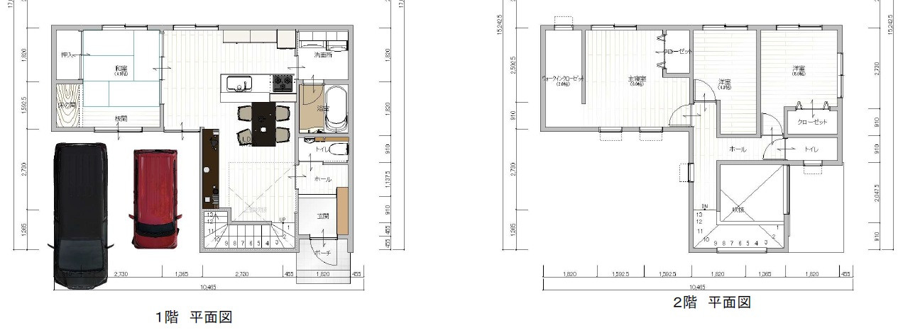 ※建物プラン例（1号地）建物価格2280.3万円、建物面積95.12㎡、土地価格2750万円、土地面積174.79㎡