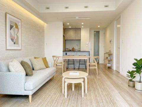 【16階×新築】北向きの開けた眺望が魅力のお部屋（LDKホームステージング画像）