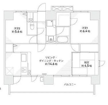 使いやすい２SLDKの間取り