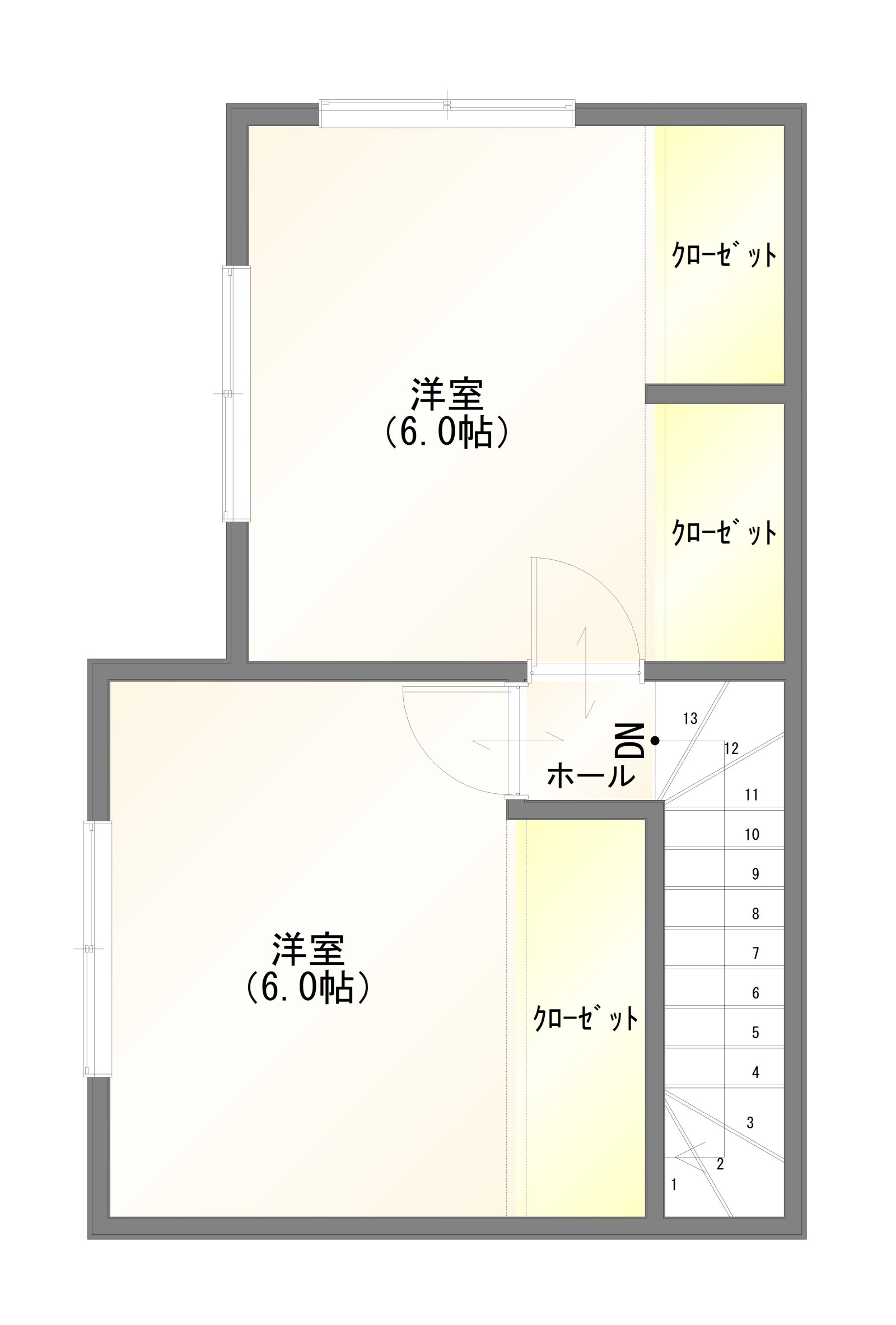 2階間取図