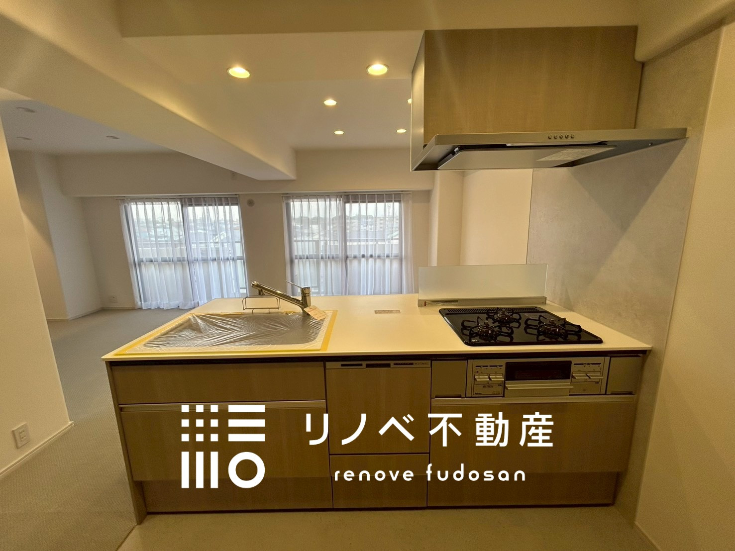 食洗機搭載の使い勝手の良いカウンターキッチン