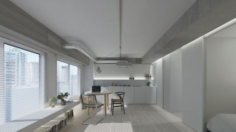 【LDK】約13.4帖※画像は完工予想パースです。※配置されている家具類は家具類は「装飾・演出」のため、販売