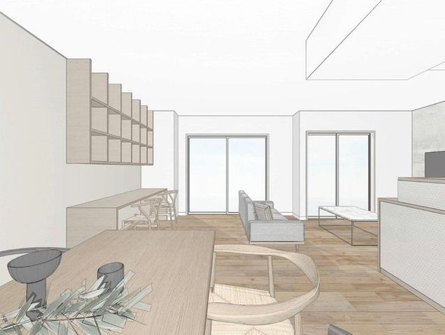【LDK】（2LDK・LDK39m2プラン）※画像は完成予想図です。※配置されている家具類は家具類は「装飾・演出」の