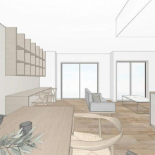 【LDK】（2LDK・LDK39m2プラン）※画像は完成予想図です。※配置されている家具類は家具類は「装飾・演出」の