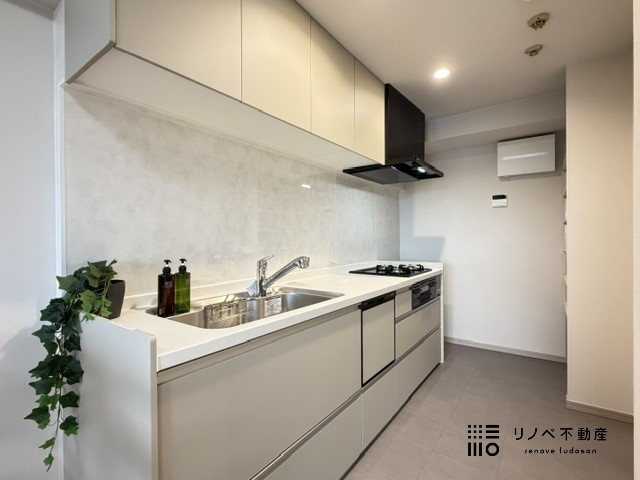 キッチンは食洗器や掃除のしやすい換気扇が搭載されたシステムキッチンに取り替えました！