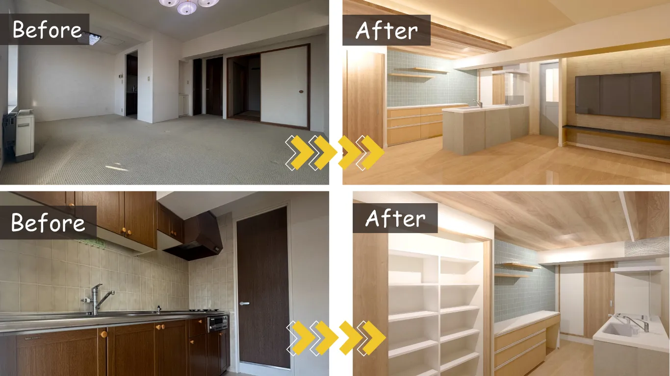 “子どもの成長を見守れる間取り”に進化した3LDKリノベ