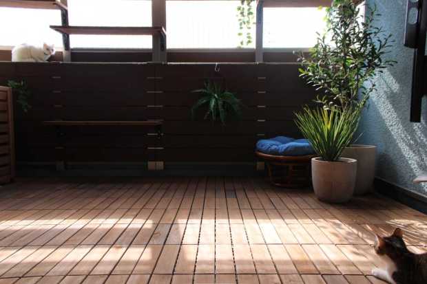 ねこ達が安心して過ごせるバルコニーリノベーション