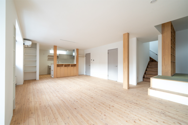 素材と動線をデザインした、上質なLDK