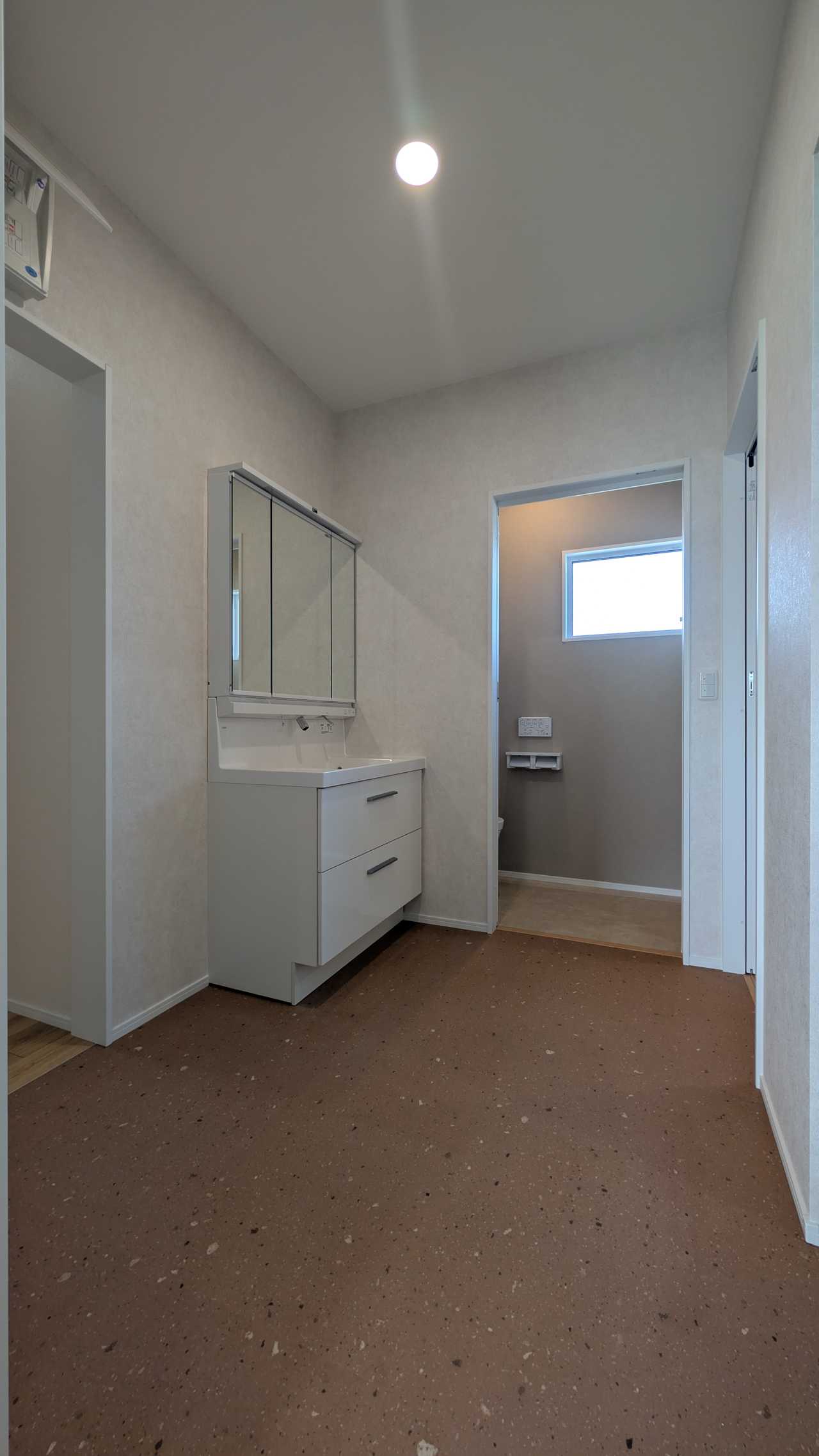 洗面と脱衣室を分けた